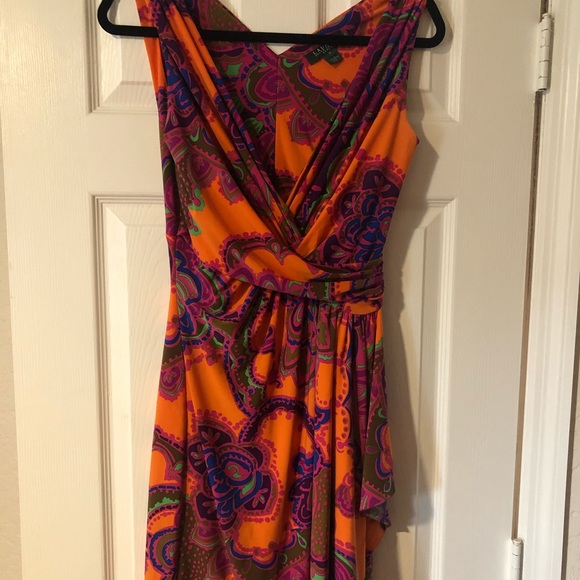 Ralph Lauren paisley draped dress size 8 - Picture 1 of 4